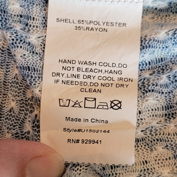 Suzanne Betro Womens Ivory & Blue Floral Lace Blouse Plus Size 4X - Picture 10 of 11